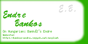 endre bankos business card